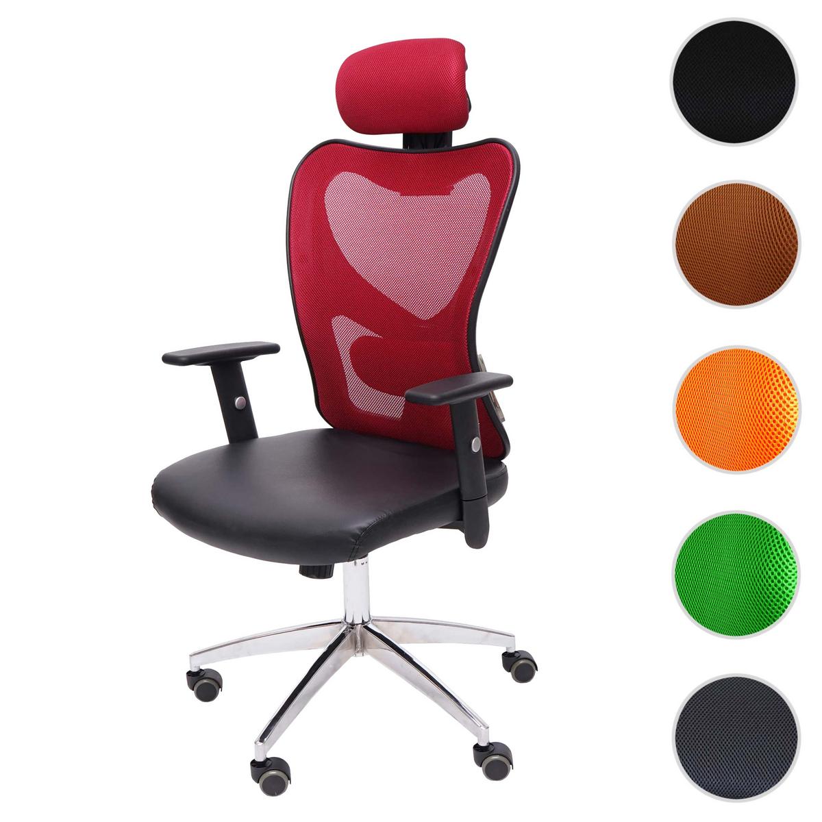 PROFI-BÜROSTUHL Rot - Rot, Textil (67/136/71cm) - MCW