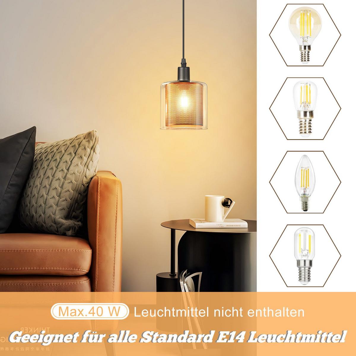 PENDELLEUCHTE BERRY Ⅲ 13/12/450 cm - Schwarz, Metall (13/12/450cm) - Nettlife