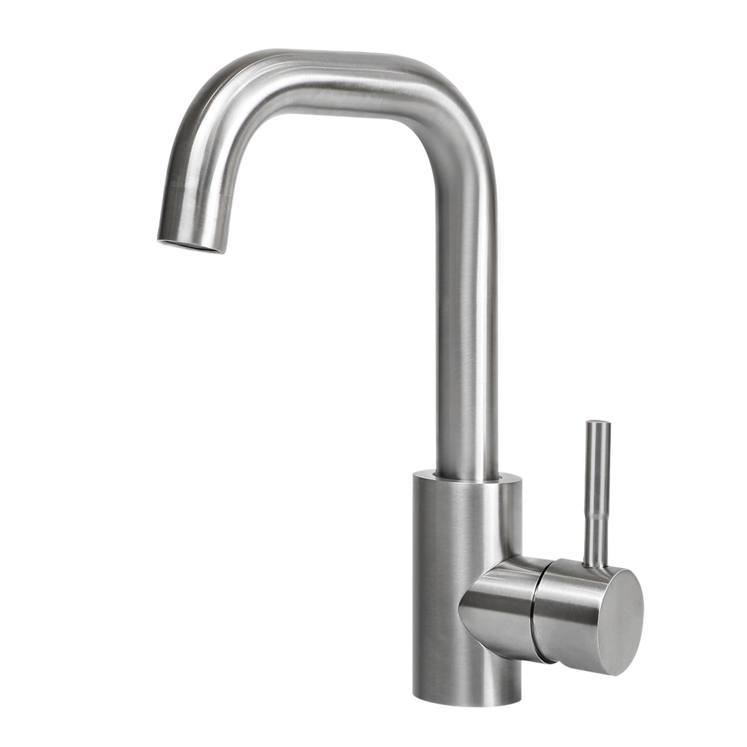 WASCHTISCHARMATUR NORA 24/6/24 cm - Silberfarben, Metall (6/24/24cm) - Nettlife