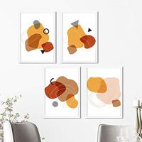 POSTER Set mit 4 abstrakten Collage Sahara Infinito Unendlichkeitsseiten A3 Schwarzer Rahmen - Schwarz, Papier (29.7/3cm) - Nacnic