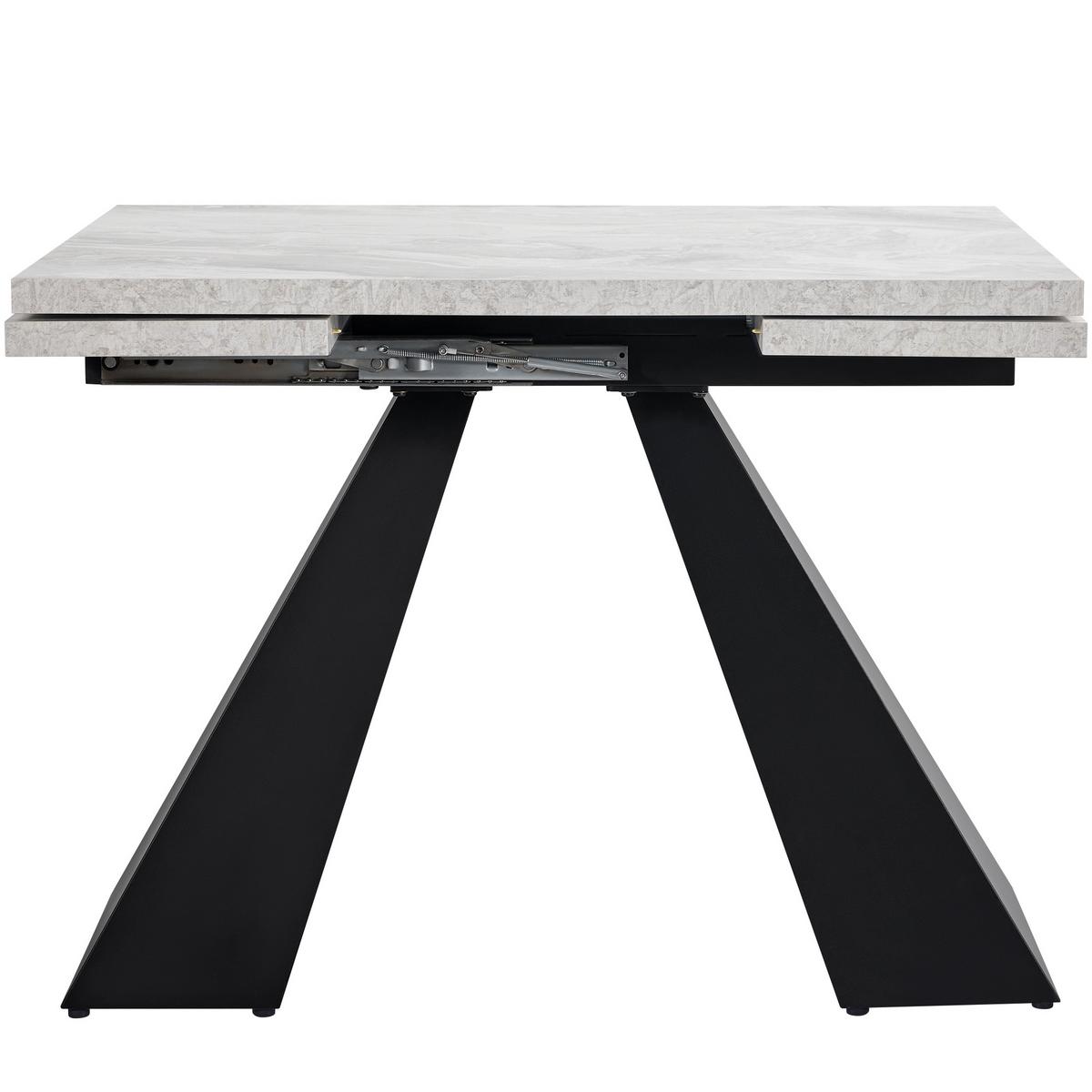 ESSTISCH Grau 159/74/77 cm - Weiß, Holz/Metall (74/159/77cm) - Urban Meuble