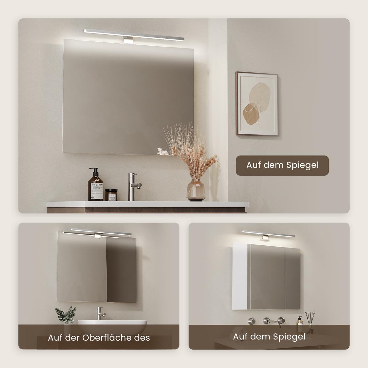 SPIEGELLEUCHTE LED Weiß 6000K 40/10,5 cm - Weiß, Kunststoff (4/40/10.5cm) - EMKE