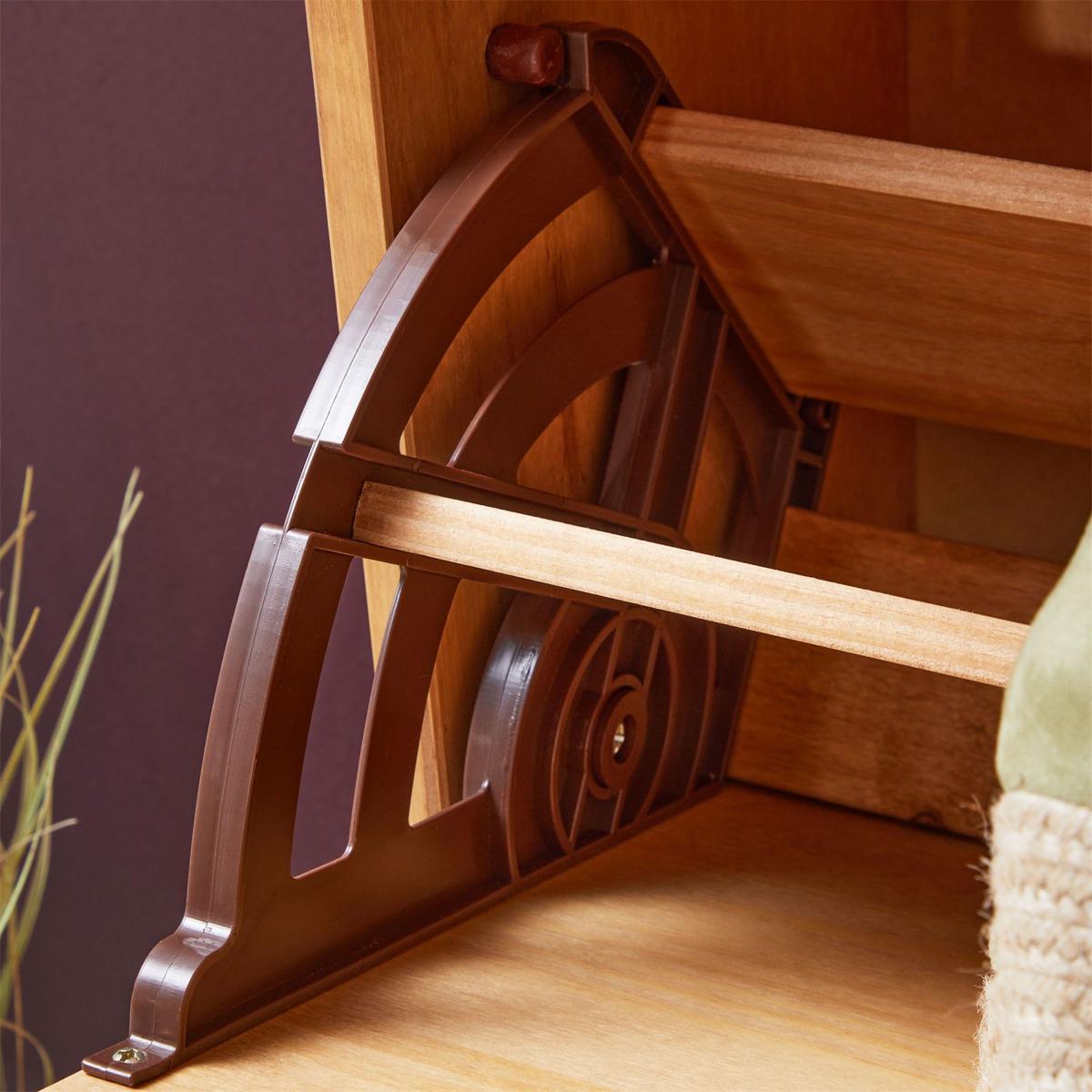 SCHUHSCHRANK BASIL braun - Braun, Holz (59/116/25cm) - IDIMEX