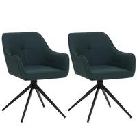 ESSZIMMERSTUHL Schwarz, Petrol 2er-Set - Petrol/Schwarz, Textil (53/80/59cm) - MCW