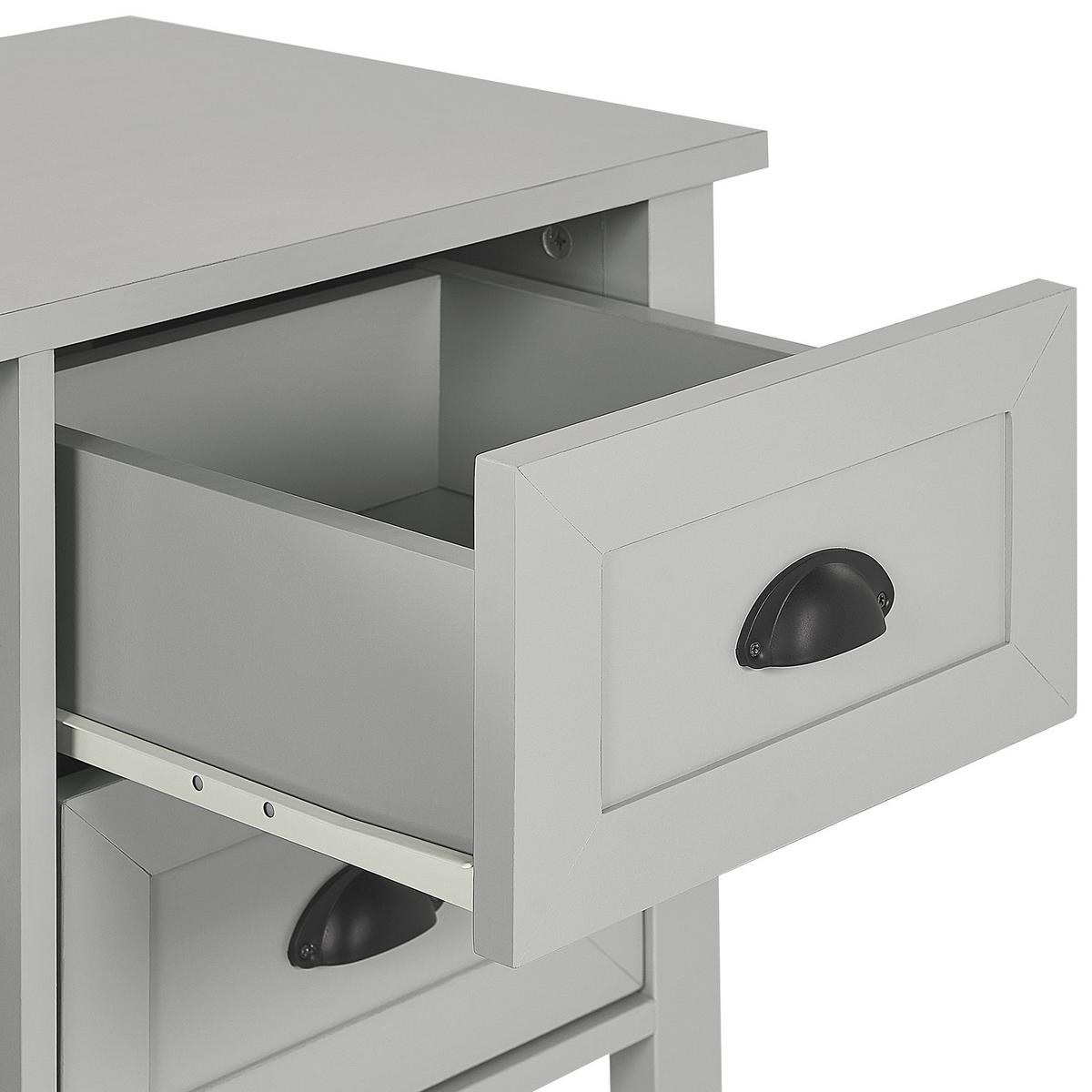 TV-MÖBEL Grau HONOLULU 42/120/46 cm - Grau, Holzwerkstoff (120/46/42cm) - Beliani