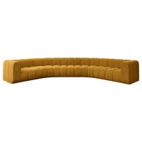 WOHNLANDSCHAFT modulares Sofa Lazro-U1 - 373x373x70 cm Senfgelb - Currygelb, Holzwerkstoff/Textil (373/70/373cm) - ALTDECOR