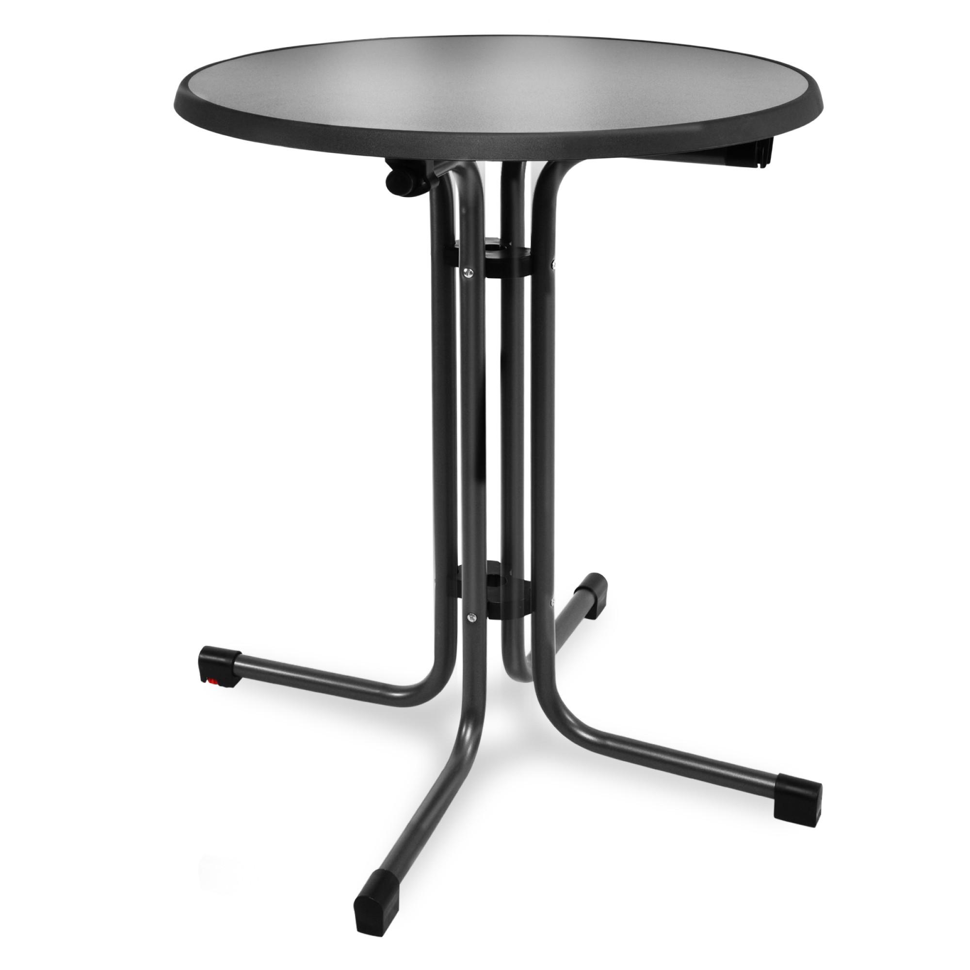 BISTROTISCH Bistroni 70/70cm Schwarz - Schwarz, Metall (70/70/70cm) - Beautissu 