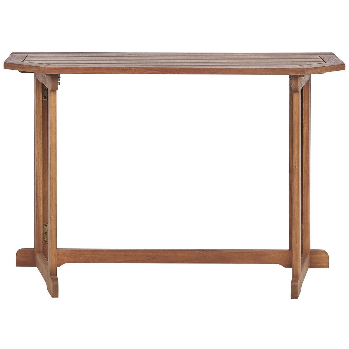 BALKON ECKBANK SET 4-teilig Akazienholz hellbraun modular Treia - Hellbraun, Holz - Beliani