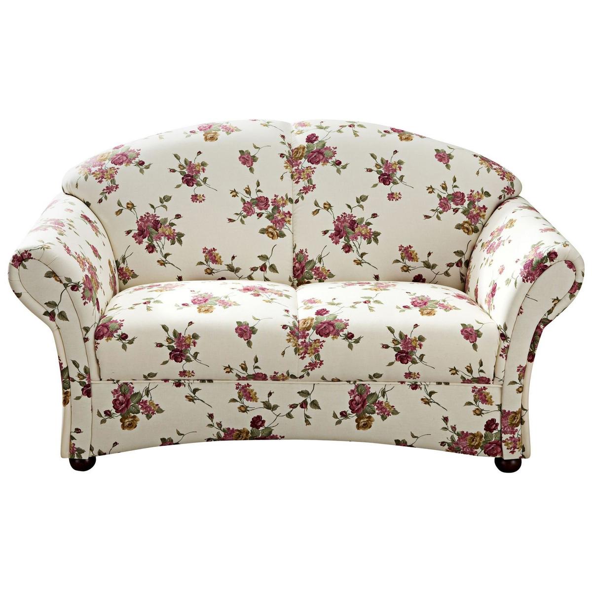 SOFA 2-Sitzer Kama Bezug Flachgewebe Buche nussbaum dunkel / beige - Weiß, Kunststoff (151/85/81cm) - 58aufmkessel