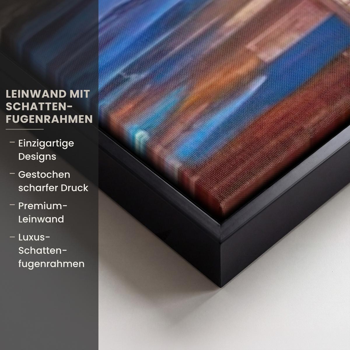 LEINWAND Bilder mit Rahmen - Landschaft - Wald - Farben - Natur - 80x120 - Multicolor, Textil (80/120cm) - MuchoWow