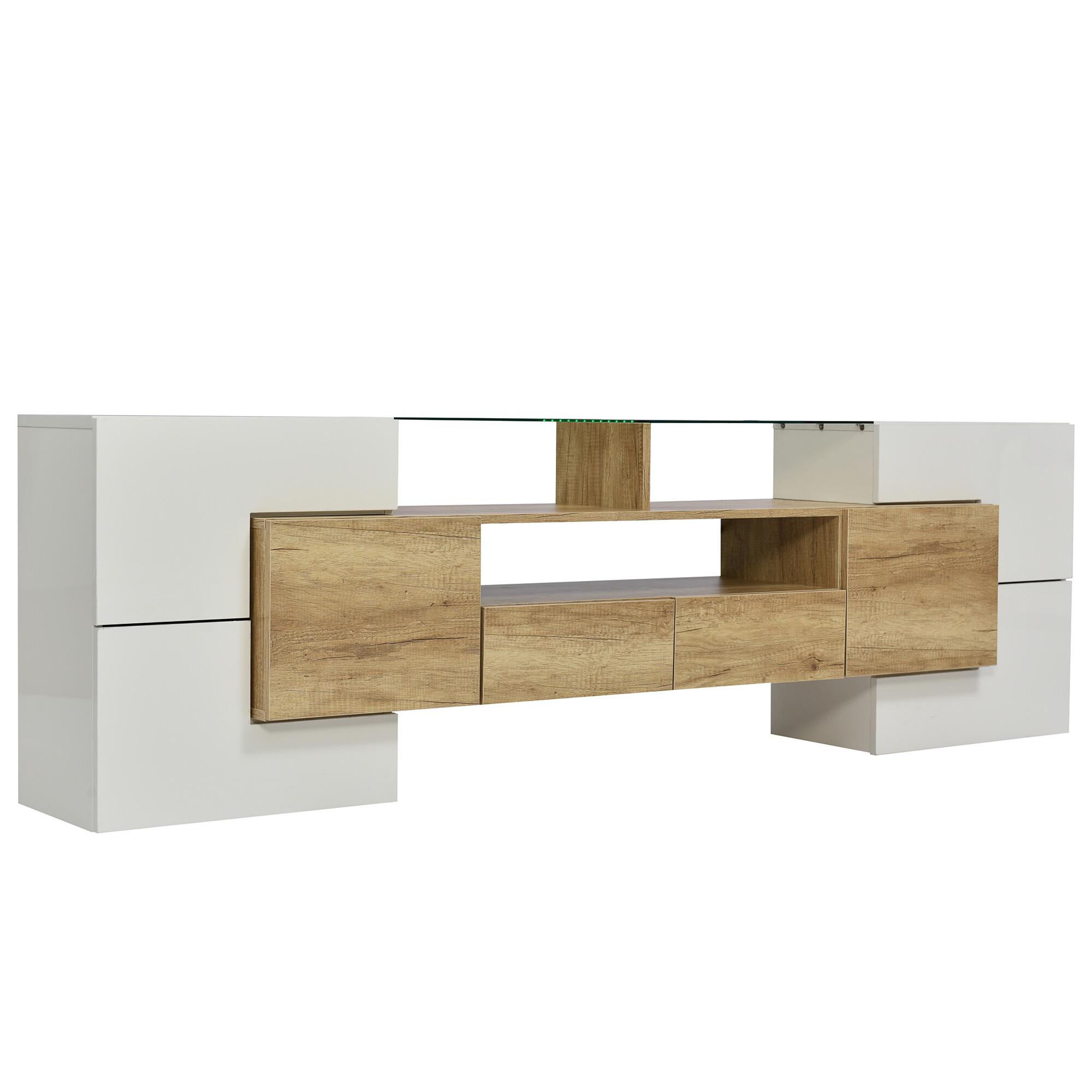 SIDEBOARD Weiß 200/30/60.7 cm - Weiß, Holzwerkstoff (30/61/200cm) - Urban Meuble
