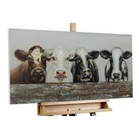 ÖLGEMÄLDE 100/50 cm - Schwarz/Weiß, Holz/Textil (100/50cm) - KUNSTLOFT