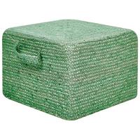 POUF Dhadar 45/45/30 cm - Grün, Naturmaterialien (45/30/45cm) - Beliani