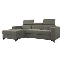ECKSOFA Milano, Seite: Links LC+2R - Schwarz/Grau, Holz/Textil (236/172cm) - MIRJAN24
