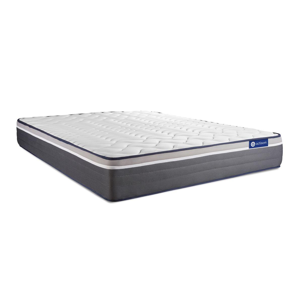 MATRATZE Actiflex plus Taschenfederkern und Memory-Schaum 200 x 200 cm h4 - Weiß, Textil (200/200cm) - ACTISOM