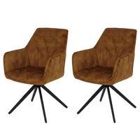 ESSZIMMERSTUHL Senfgelb 2er-Set - Gelb, Textil (56/86/60cm) - MCW