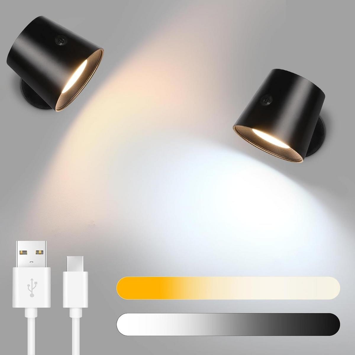 LED - WANDLEUCHTE Brandaris (2er-set) 10.0/14.5/11.0 cm - Schwarz, Metall (10/14.5/11cm) - ZMH