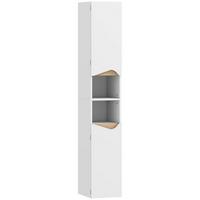BADEZIMMERSCHRANK Spanplatte Weiß - Weiß, Holzwerkstoff (30/180.5/34.6cm) - HOMCOM