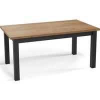 ESSTISCH Davidof rechteckig ausziehbar, Wotan Eiche 120-160/80/76 cm - Eiche Wotan/Schwarz, Holz/Holzwerkstoff (67/160/76cm) - WFL GROUP
