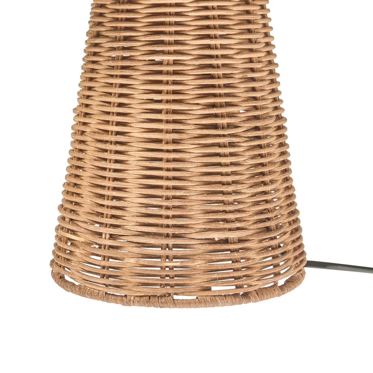 TISCHLAMPE Naturfarben Alero - Naturfarben, Kunststoff (31/31/35cm) - Beliani