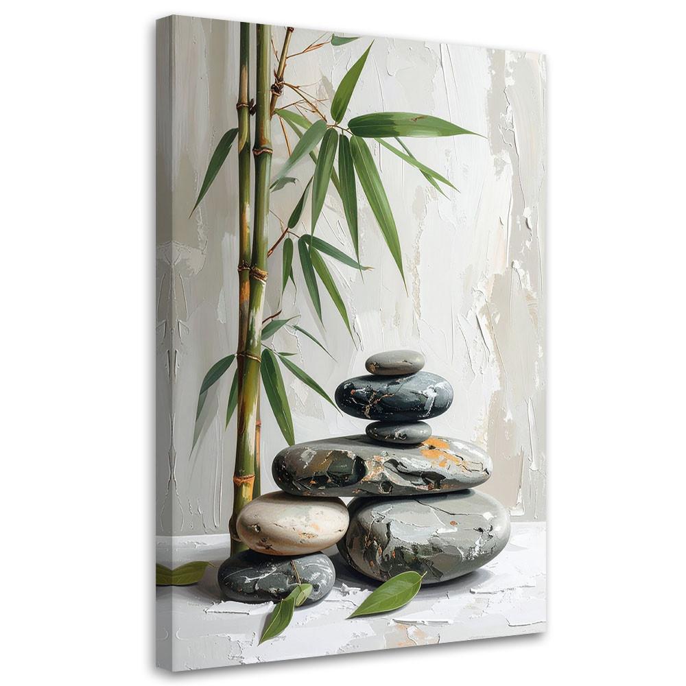 LEINWANDBILD Zen und Orientalisch 70x100cm - Grau, Textil (70/100cm) - Feeby