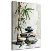 LEINWANDBILD Zen und Orientalisch 70x100cm - Grau, Textil (70/100cm) - Feeby