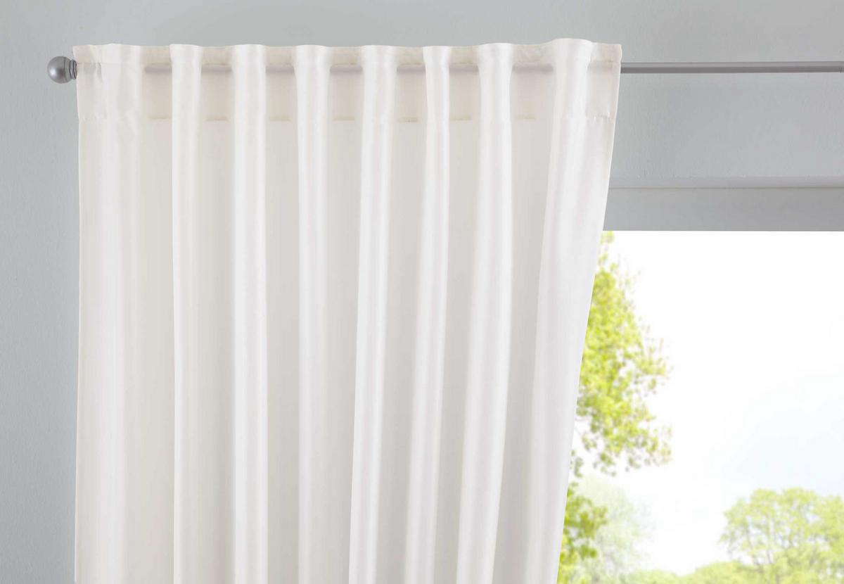 SCHLAUFENGARDINE »Jena« HxB 250x140 cm Creme - Creme, Textil (140/250cm) - Gardinenbox