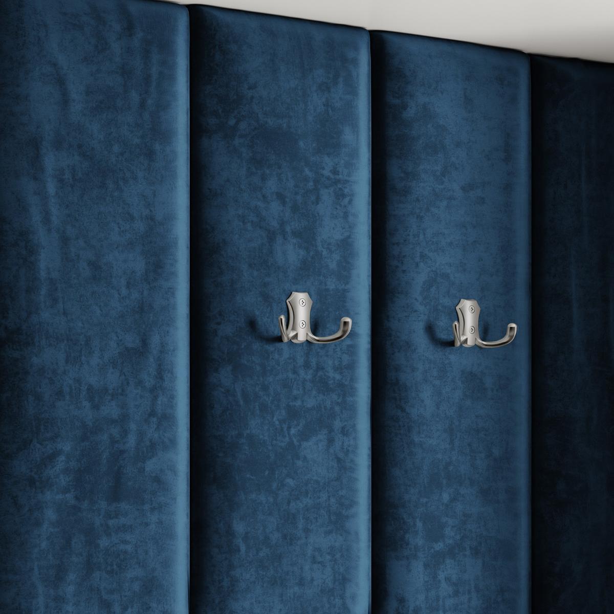 GARDEROBENSCHRANK REMA 150/240/60 cm Modern Garderobe-Set Eiche Lefkas - Blau/Eichefarben, Holzwerkstoff (150/240/60cm) - MASSENO
