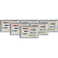 SERVIERPLATTEN Maro bunt 34 x 23 cm 6er Set - Multicolor, Keramik (23/3/34cm) - Ritzenhoff Breker
