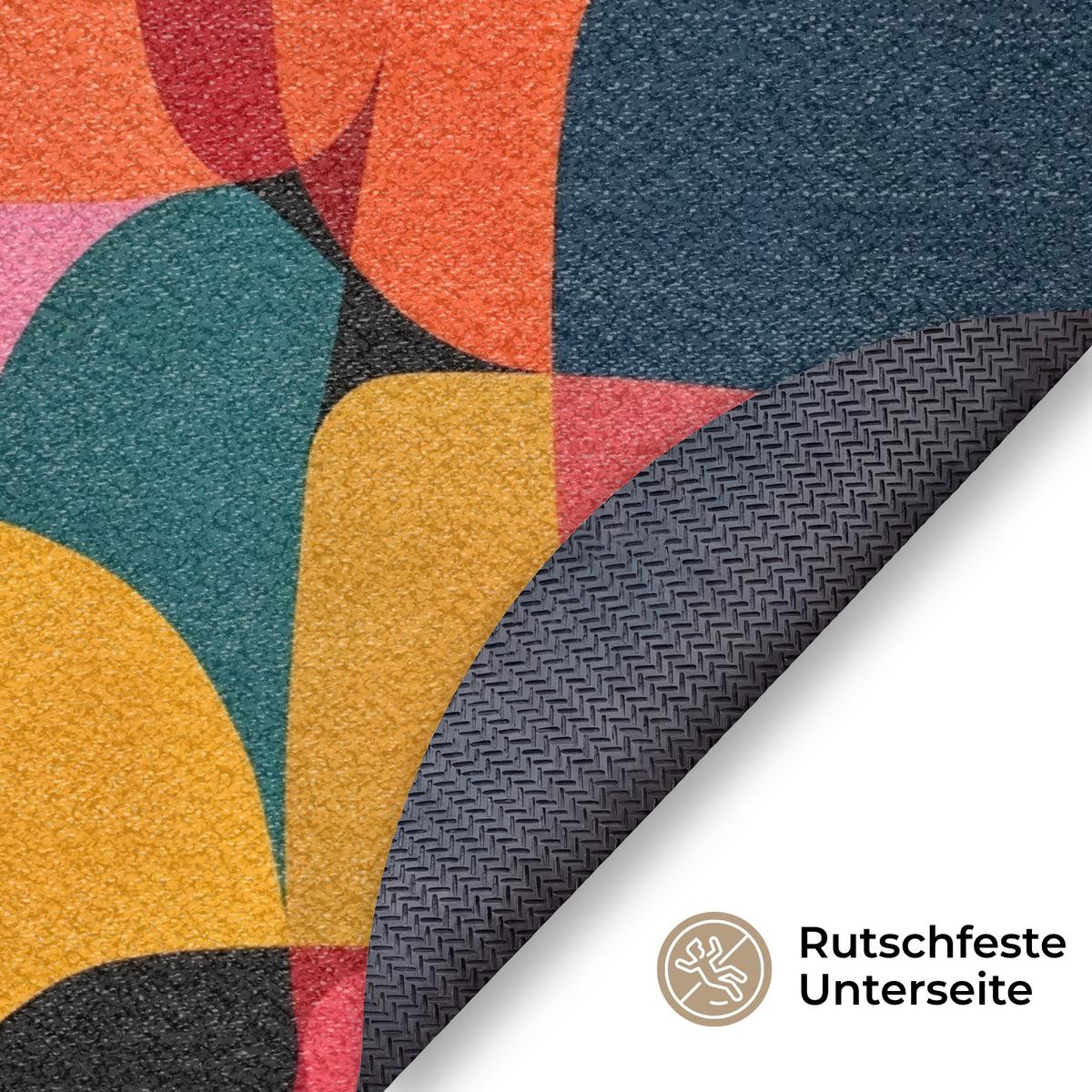 FUSSMATTE Formen - Bunt - Abstrakt - Flugzeuge Sauberlaufmatte 120x120 cm - Multicolor, Kunststoff (120/0.4cm) - MuchoWow