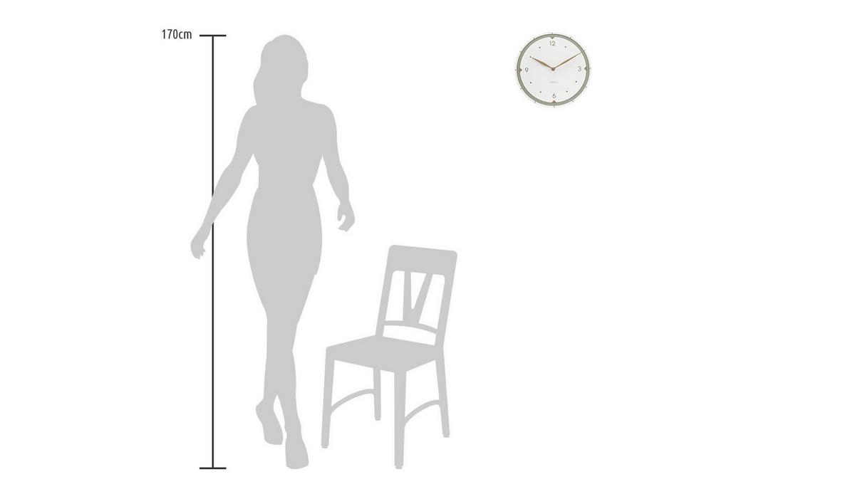 WANDUHR Design Weiß 29/29 cm - Weiß, Holzwerkstoff (29/29/1cm) - ONZENO