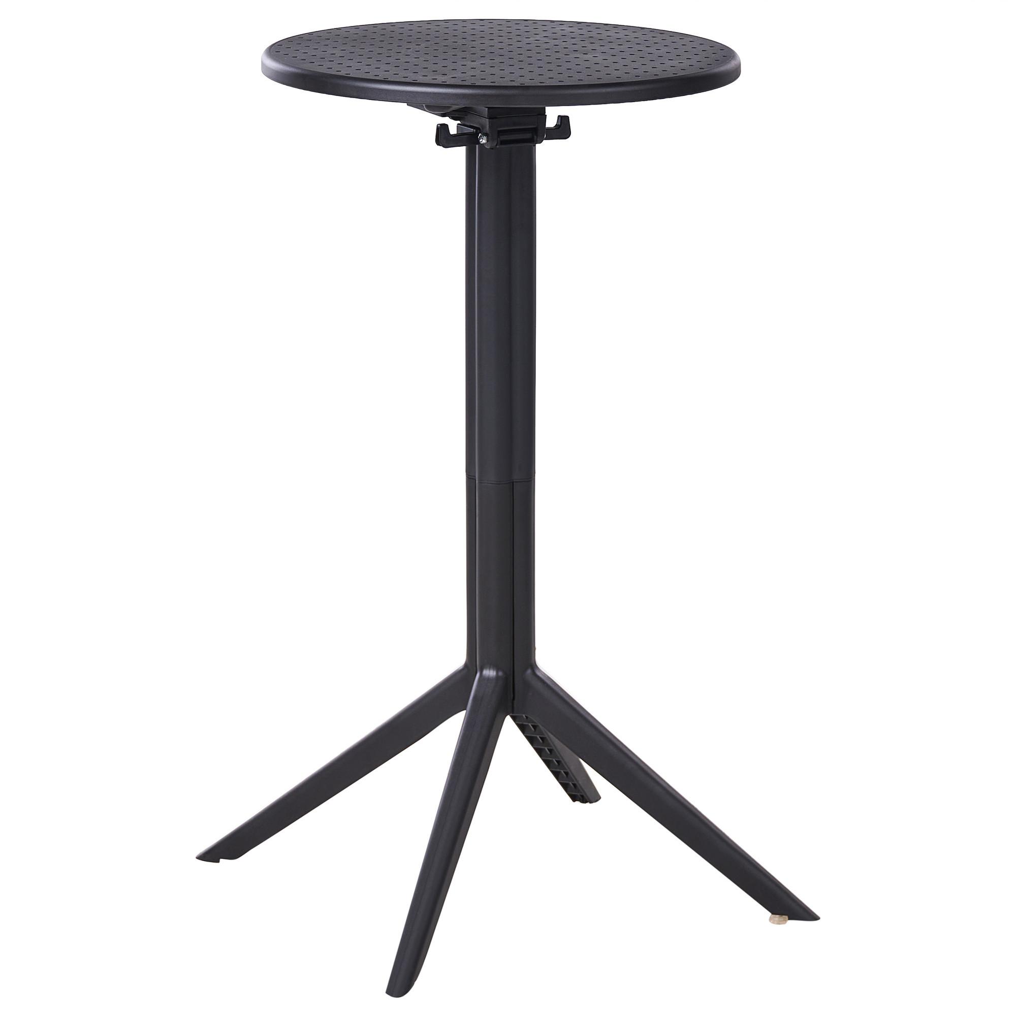 GARTEN-BARTISCH 60/60 cm Schwarz Legrena - Schwarz, Kunststoff (60/60/111cm) - Beliani