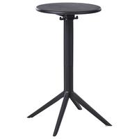 GARTEN-BARTISCH 60/60 cm Schwarz Legrena - Schwarz, Kunststoff (60/60/111cm) - Beliani