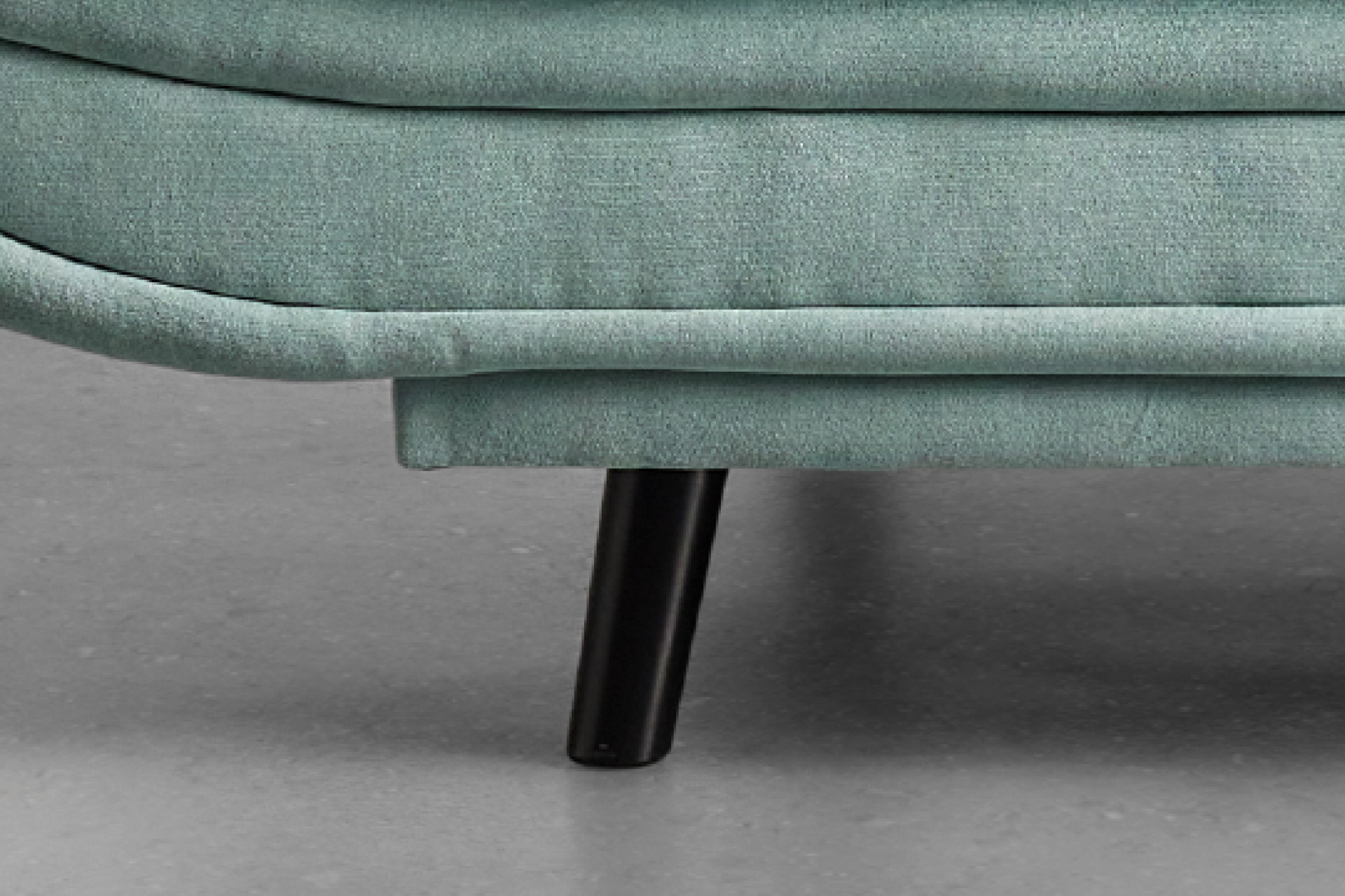 Schlafsofa Grün Füße Holz Schwarz konisch 