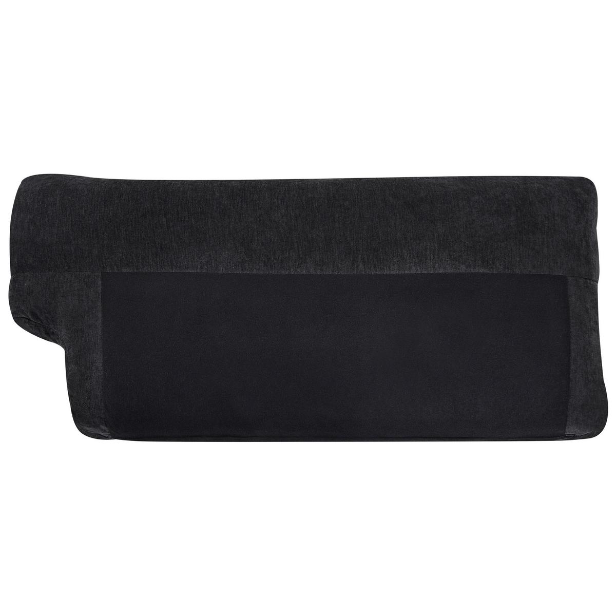 3-SITZER-SOFA Chenillegewebe Schwarz Skaro - Schwarz, Textil (214/87/89cm) - Beliani