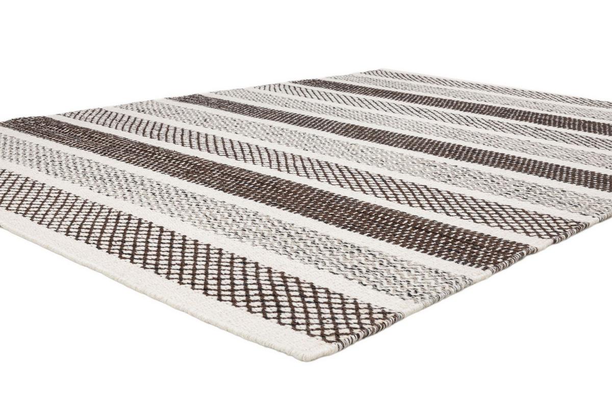 HANDWEBTEPPICH 2-Seitiger Skandi, modern 80x150 cm - Grau, Textil (80/150cm) - Rug and Roll