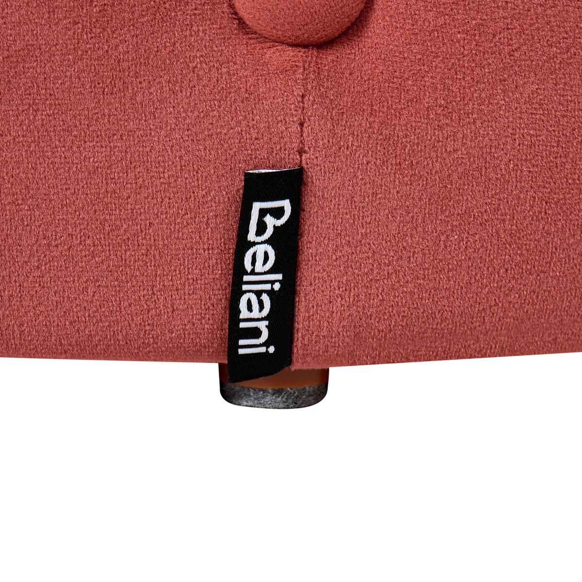 POUF Corolla 40/40/40 cm - Rot, Textil (40/40/40cm) - Beliani