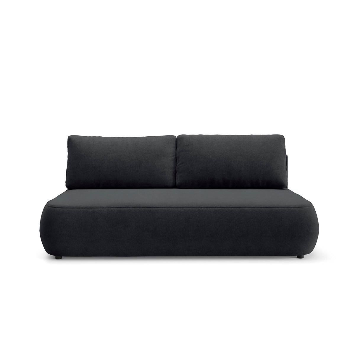 SOFA Antonio 3 Sitzplätze Schwarz - Schwarz, Holz (210/82/106cm) - Petits-meubles