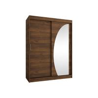 SCHWEBETÜRENSCHRANK Wika 150 cm - Silberfarben/Nussbaumfarben, Holzwerkstoff/Kunststoff (150/200/62cm) - MIRJAN24
