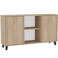 KOMMODE Home mit 2 Türen, ohne Griffe, eiche Artisan - Schwarz/Eiche Artisan, Holzwerkstoff (150/85/40cm) - Beautysofa