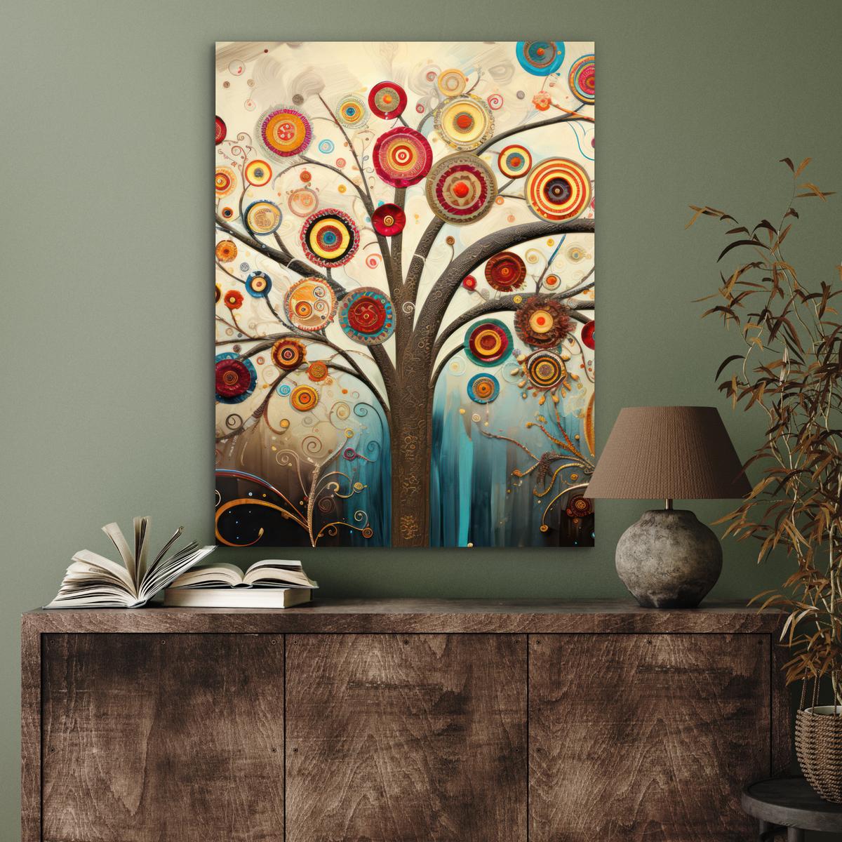 METALLBILD Baum - Baum des Lebens - Farbe 60x80 cm - Braun, Metall (60/80cm) - MuchoWow