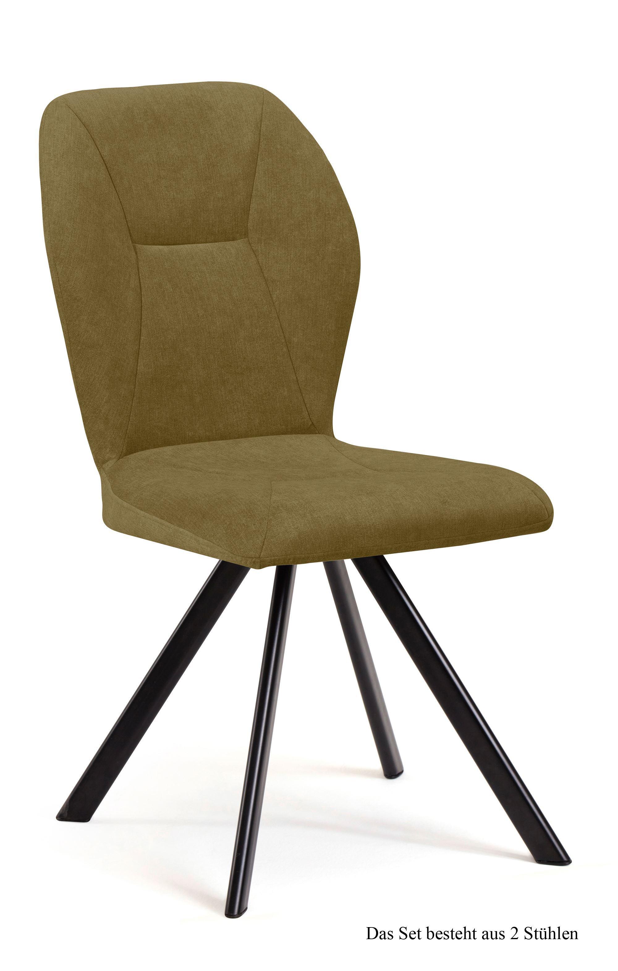 ESSZIMMERSTUHL (2er-Set) Delta 51x92x60 Schwarz/Olivgrün - Schwarz/Olivgrün, Kunststoff (60/92/51cm) - 58aufmkessel