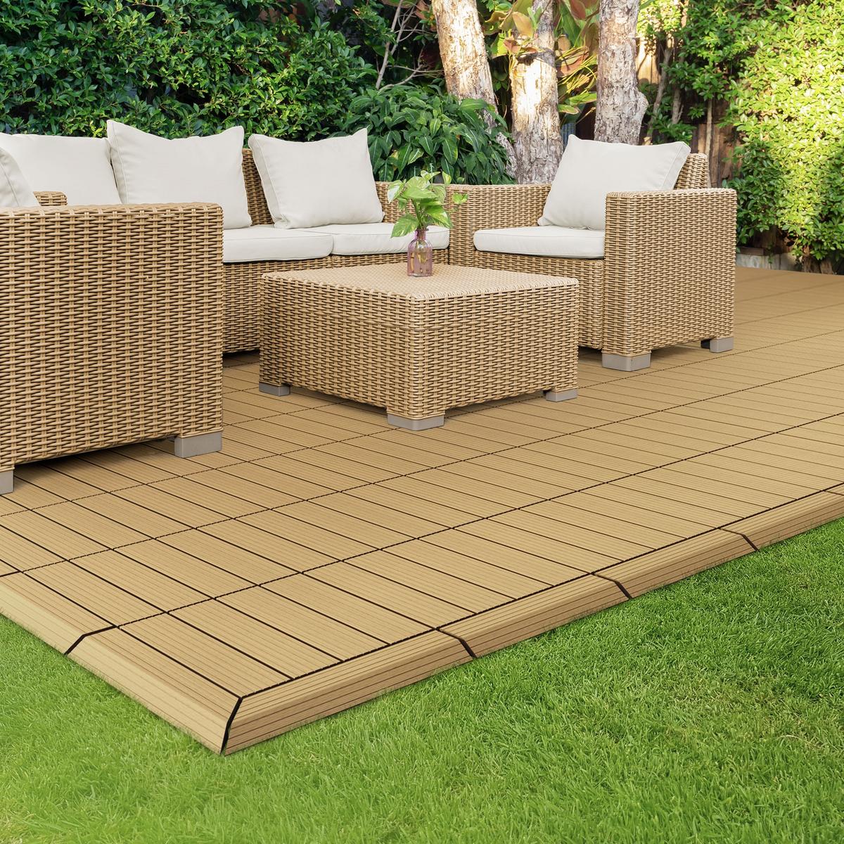 ABSCHLUSSLEISTE WPC Ecke rechts Teak - Alteiche, Holzwerkstoff (38/2/7.5cm) - ML-DESIGN