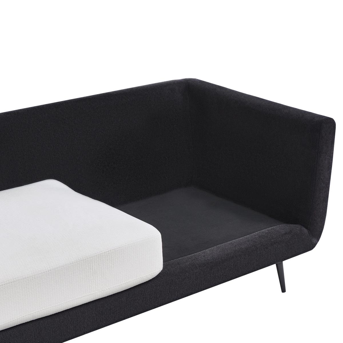 3-SITZER-SOFA Stoff Schwarz Bolga - Schwarz, Textil (185/89/83cm) - Beliani