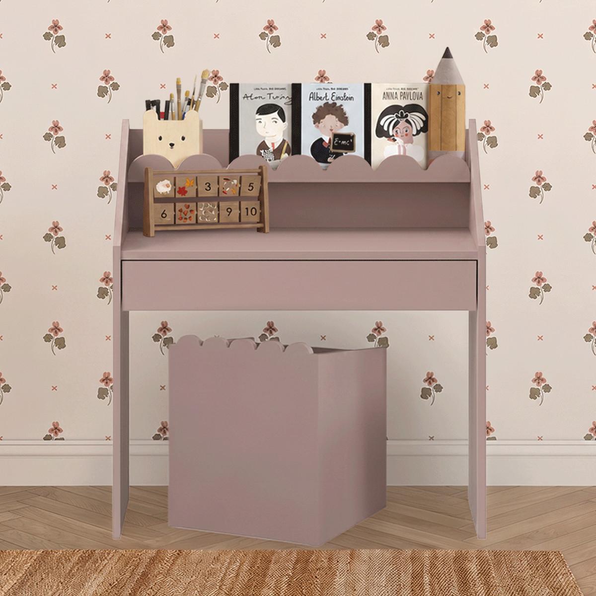 SCHREIBTISCH Book Nook Rose - Pink, Holzwerkstoff (71/76/33cm) - Petits-meubles
