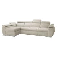 ECKSOFA Boston LCP, Seite: Links LCP+2R+1P(65) - Silberfarben/Mokka, Holz/Textil (320/170cm) - MIRJAN24