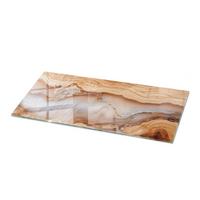 TISCHPLATTE 125x50 cm Naturholz mit Harz - Hellbraun, Glas (0.4/125/50cm) - TULUP