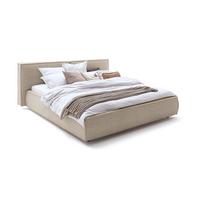 POLSTERBETT CARLO Taupe Flachgewebe - Taupe, Textil (160/200cm) - KAWOLA