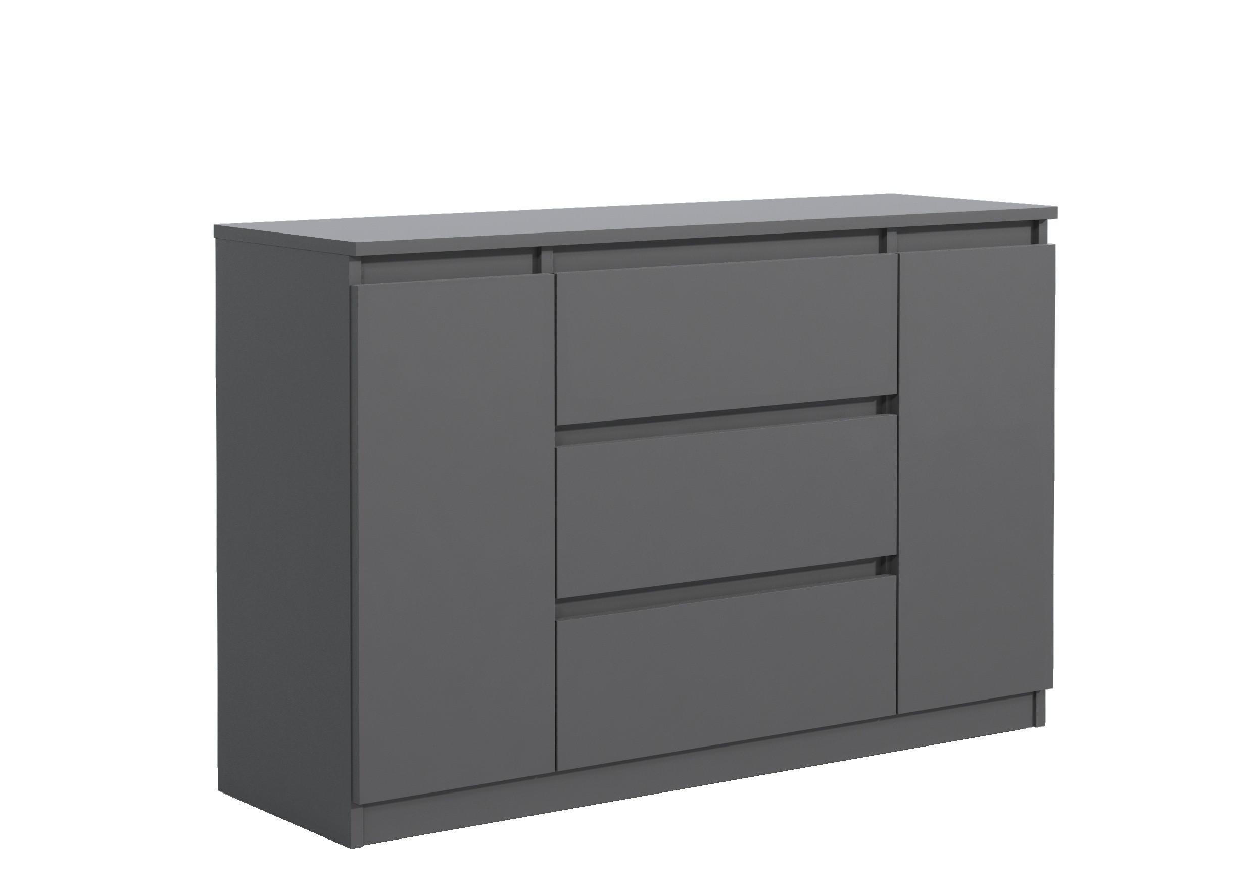 KOMMODE Anthrazit 120/79/39 - Anthrazit, Holzwerkstoff (120/79/39cm) - RAUMHIRSCH FURNITURE