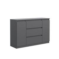 KOMMODE Anthrazit 120/79/39 - Anthrazit, Holzwerkstoff (120/79/39cm) - RAUMHIRSCH FURNITURE